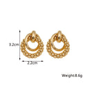 New Twist Stud Earrings Gold Color Metal Women Earrings Rotating Spiral Unusual Earrings for Ladies European Jewelry