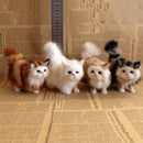 Cute Simulation Cat Plush Toys Hard Stuffed Kitten Model Fake Cat Realist Animals For Kids Girls Birthday Valentine's Day Gift