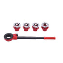 Pipe Threading Kit BSPT Thread Cutting Steel Threader Plumbers Set with 4/6 Threading Dies Manual Pipe Threader Tool Kit