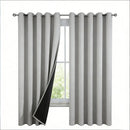 Solid 100% Blackout Curtain for Living Room Grommets Top Thermal Insulated Light Blocking Curtain Drapes for Home Patio Privacy