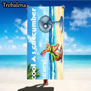 30*60inch Ultra-Soft Beach Towel with Cool Cucumber Bunny Beach Towel Summer Fun