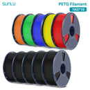 SUNLU 10KG PETG/ABS Filaments 10Rolls 3D Filament 1KG/roll 1.75mm 100% Filament Lines Up Neatly For 3D Printing From EU US