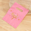 100PCS Gift Packaging Bags 6 Size Gratitude Handbags Thank you Plastic Shopping Tote Bags Wedding Birthday Bag Flat Pockets