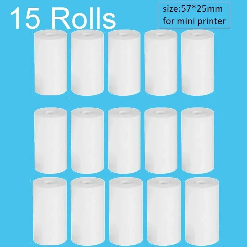 57*25mm Thermal Paper 30 Rolls White Children Camera Instant Print Kids Camera Printing Paper Replacement Accessories Parts