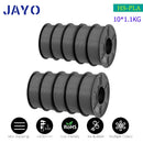 JAYO 3D Filament Printer PLA PLUS/PLA /PETG/PLA+2.0/ABS/TPU 1.75mm 10Rolls for FDM 100%No bubbel 3D Printer Materials DIY Gift
