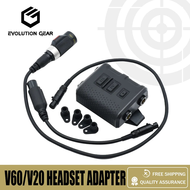 Tactical U714/U Headset PTT Support Multiple Plugs K / ICON Head Adapters V20/V60