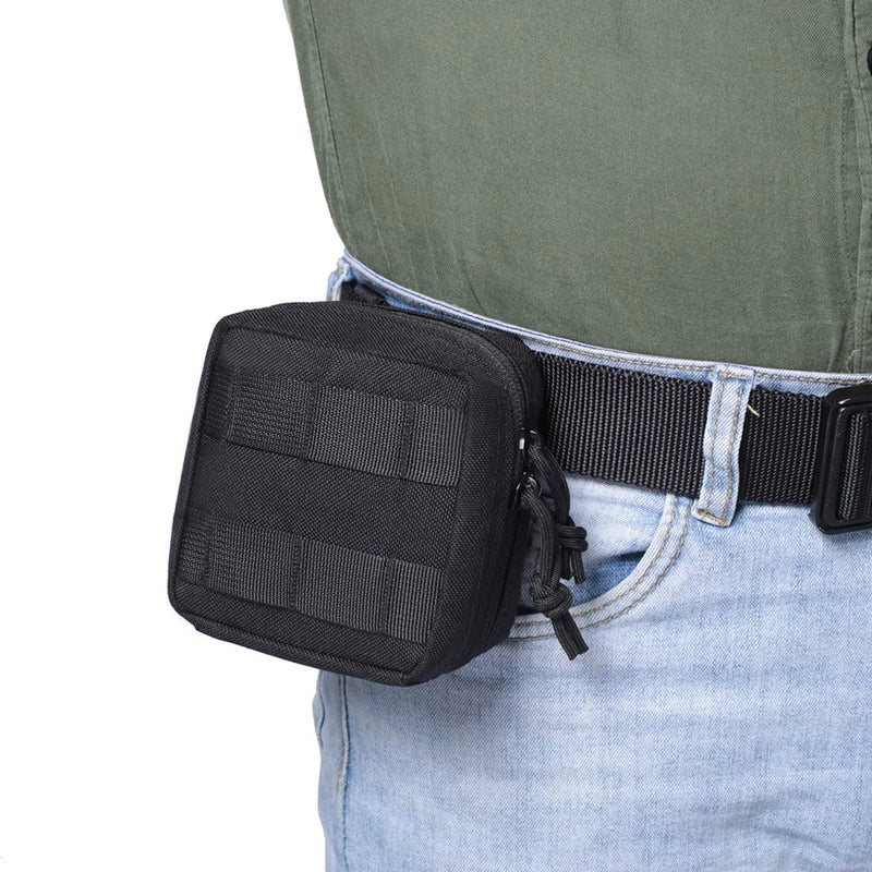 VULPO Tactical Mini Multi-purpose MOLLE EDC Tool Pouch Knife Compass Flashlight Card Storage Bag Hunting Camping Micro Waist Bag