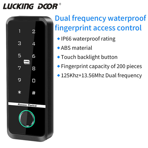 Outdoor-Zutrittskontroll-Tastatur-System-Kit Wasserdichtes RFID 125KHz oder 13.56MHz NFC Funktioniert mit elektrischem Magnet- oder Türöffner