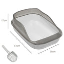 Cat Litter Box Pet Sandbox 36*51*17cm Cat Toilet for Pet Anti-Splash Cats Toilet Home Pets Supplies Sandbox Semi-enclose