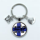 I Love Dad Keychain My Dad Is A Super Hero Pendant Glass Dome Cabochon Key Ring Father's Day Best Gift