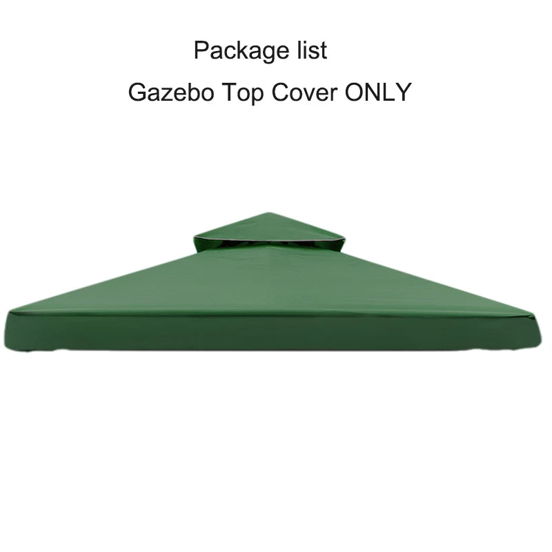 3x3m Canopy Replacement Top Canopy Cover Replacement 118"x118" Double Tiered Gazebo Covers for Yard Patio Garden Canopy Sunshade