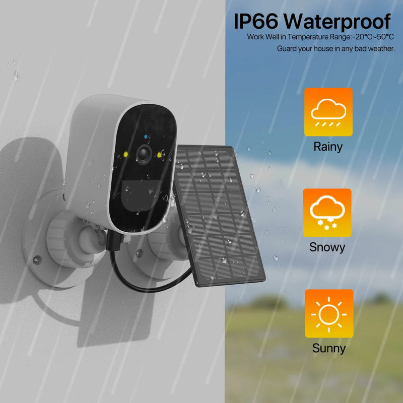 1080P Solar IP Camera Outdoor Rechargeable Battery WIFI Wireless Camera PIR Motion Security Camera Video Surveillance P2P iCSee