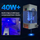 LASER TREE 40W 30W 20W Air Assist TTL Blue Light Laser Module, High Precision CNC Engraver for Wood/MDF/Black Acrylic, DIY Tool