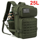 25L GYM Tactical Backpacks for Men Survival Laser Cut Molle Daypack Small Bug Out Bag Hunting Rucksack with Dual Cup Holders