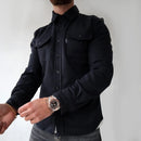 Casual Long-Sleeved Shirt Jacket Men'S Autumn And Winter New American Street Fashion Solid Color Workwear Men'S Shirt