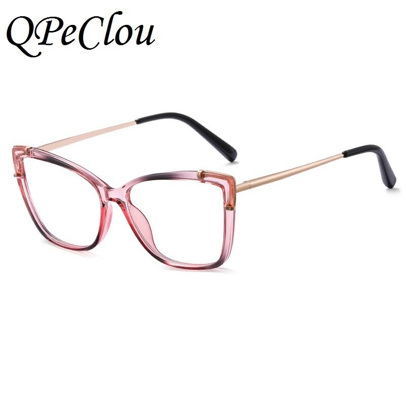 New Fashion Square Anti-blue Glasses Frame Women Brand Vintage Optical Computer Transparent Eyeglasses Female Oculos Feminino