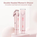 Electric Razors for Women 2 In 1 Bikini Trimmer Face Shavers Hair Removal for Underarms Legs Ladies Body Trimmer Waterproof