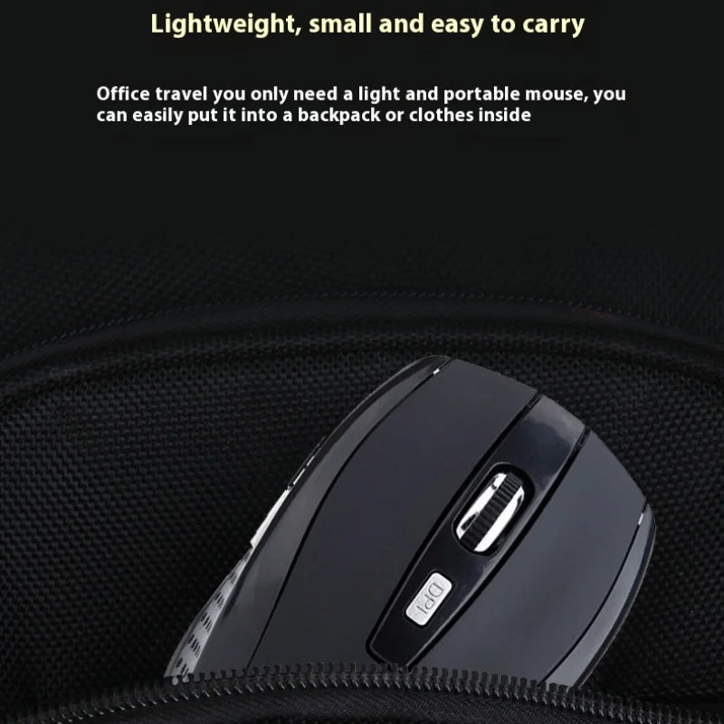 2.4G Wireless Mouse Silent Mouse Adjustable DPI Levels Portable Charging Mobile Optical Office Mouse for Notebook PC MacBook