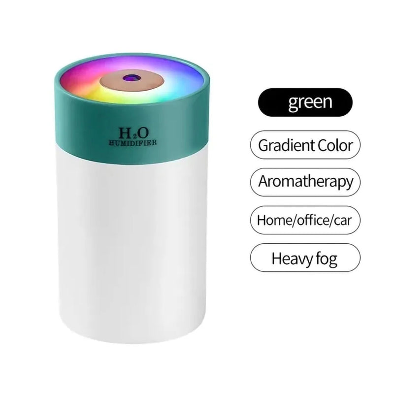 260ml Mini White/pink/green Ultrasonic Air Humidifier Romantic Light Essential Oil Diffuser Car Purifier Aroma Anion Mist Maker