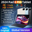2024 Original Global Version Pad 6 Pro Tablet PC Snapdragon 888 5G Dual SIM 10000mAh Android 13.0 RAM 16GB+1TB 5G  WIFI Mi Tab