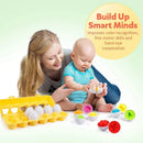 6-12PCS Educational Color Shape Matching Eggs Set Early Learning Puzzle Skills Montessori for Toddlers Easter Basket Stuffers