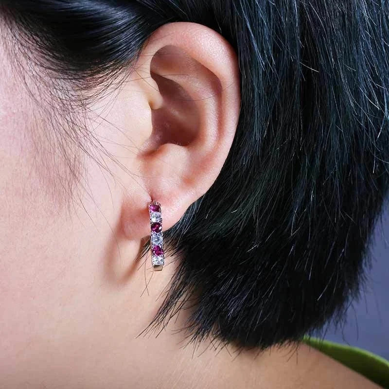 New Arrival 925 Sterling Silver pendientes Fashion Round Circle Clear Mosaic CZ Zircon Stud Earrings for Women Jewelry brincos
