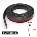 3Meter Rubber Car Fender Extension Wheel Eyebrow Flare Protector Running Boards Mud Flap Edge Sealing Strip Scratch Resistant