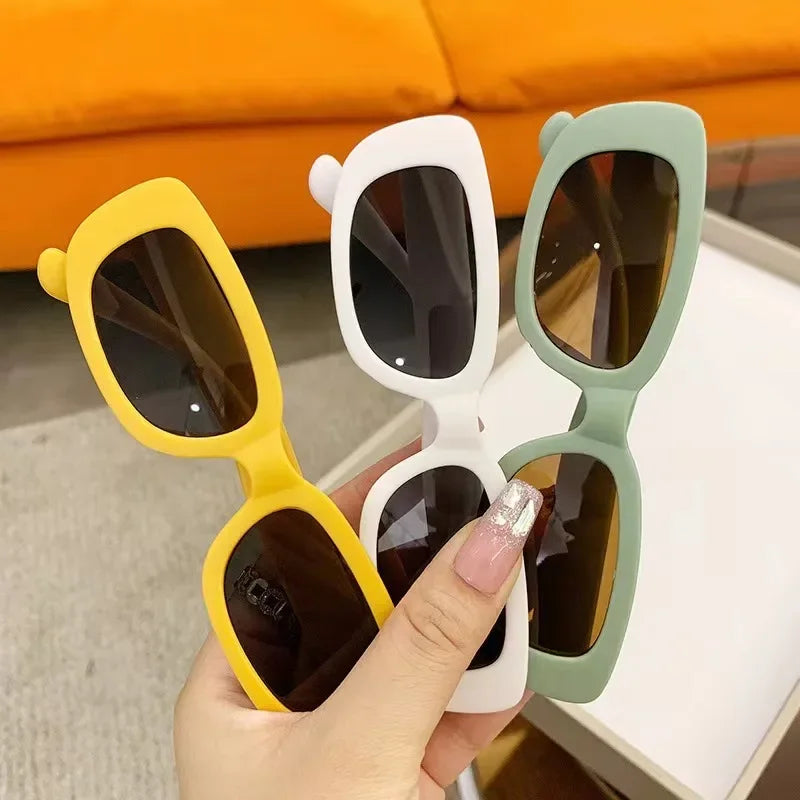 New Small Rectangle Kids Sunglasses Boy Girls Square Frame Sun Glasses Children BabySummer UV400 Protection Oculos De Sol