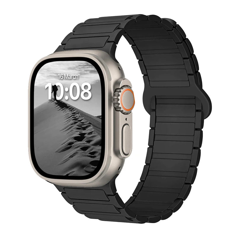 Magnetic Strap for Apple Watch Band 44mm 49mm 45mm 41mm 40mm Silicone Bracelet for IWatch Ultra 2 Series 9 8 7 6 5 4 SE 3 42mm