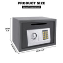 4.6L/8.5L/16L Safes for Home+ 2 Manual Override Keys,Security Safe Cash Box with Double Digital Keypad&Safety Key Lock Cabinet