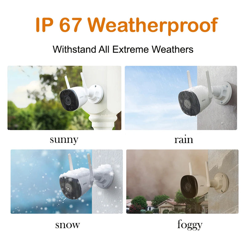 IMOU Bullet 2C 2MP/4MP Outdoor Wifi Camera IP67 Weatherproof AI Human Detection Outdoor Surveillance IP Camera