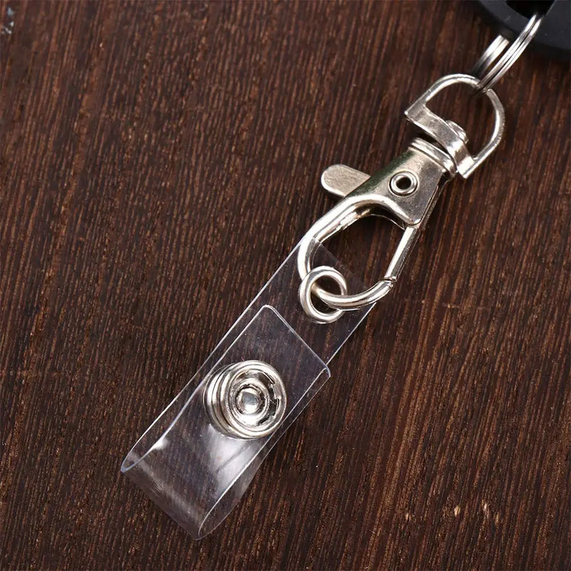 10 Pieces/lot High Quality Transparent Clear ID Card Holder Lanyard Name Card Keychains Badge Holder Buckle Accessories