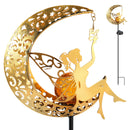 The Moonveil | Crackle Glass Solar Garden Stake Lights