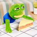45cm Sad Frog Plush Toy Soft Stuffed Ugly Big Mouth Crying Expression Pepe Frog Dolls Funny Christmas Birthday Gifts