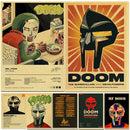 MF Doom Madlib Poster Retro Poster Gemälde Hip Hop Rap Musik Album Star Bild Wandkunst für Wohnzimmer Heimdekoration