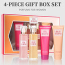 Women's Fragrance Sets 2 Pc 3.4fl.oz Eau de Parfum Spray and 2 Pc 4.1fl.oz Body Cream PINK DIAMOND 4 Pcs Gifts for Women EDP
