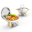 ROOMARK 9QT Chafing Dish Buffet Set, High Grade Stainless Steel Catering Warmer Complete Set with Thick Frame for Party Wedding