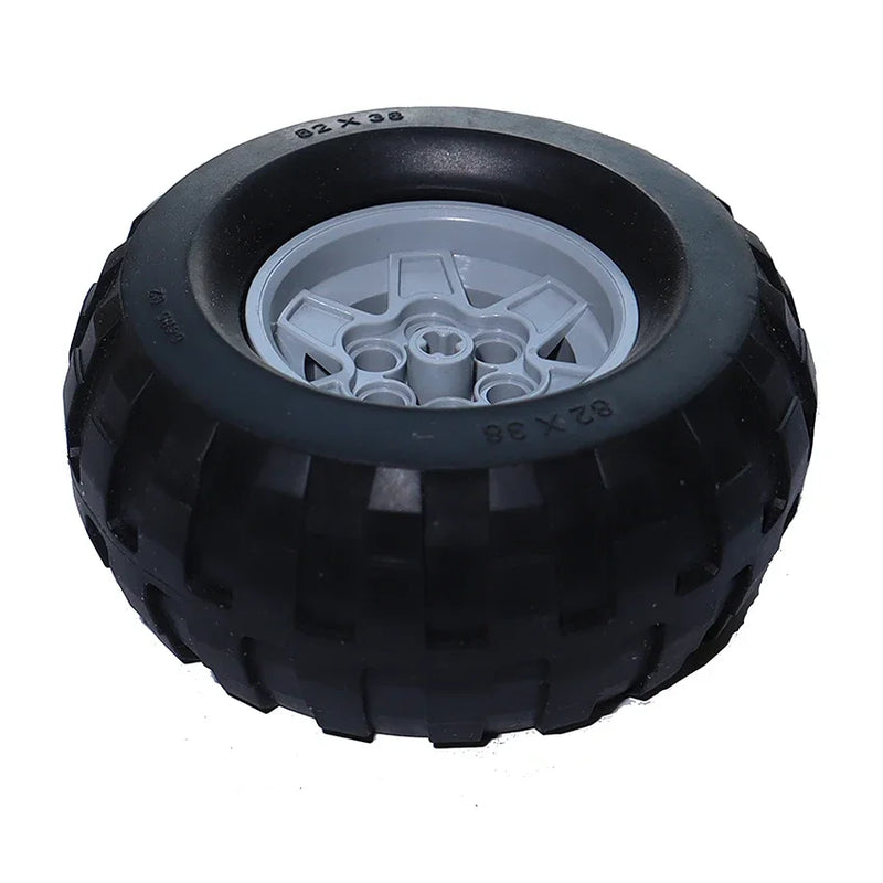 MOC Technical Tire Wheel Cross Hole Set Motorcycle Tyre & Rim Car Truck Wheels Hub Bricks Construction Building Blocks