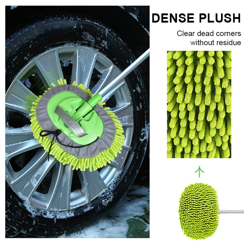 Upgrade Three section telescopic car washing mop Super absorbent Car Cleaning Car brushes Mop Window Wash Tool Dust Wax Soft Mop