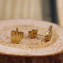 Mittelfinger Ohrringe Edelstahl Ohrringe für Herren und Damen