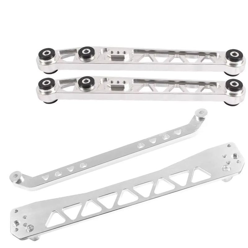 Silver Billet Aluminium REARSUBFRAME BRACE+TIE BAR+Rear Lower Control Arm For Honda Civic EG 92-95 Chassis Parts Accessories