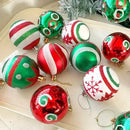 6cm Weihnachtsbaumkugel Bunte bemalte Kugeln Hängende Anhänger Ornamente Weihnachten Neujahr Party Heimdekoration Zubehör