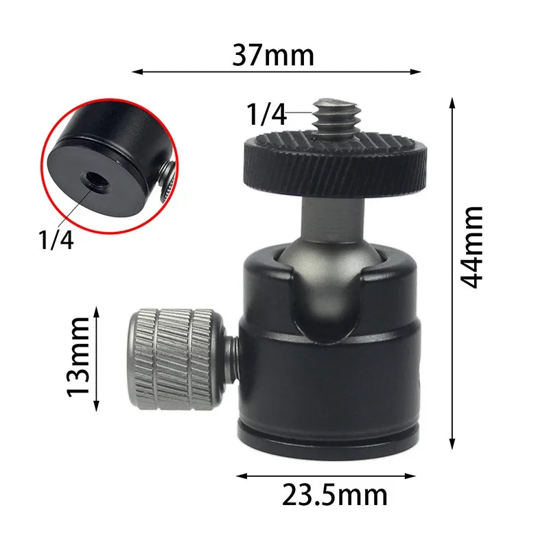 Camera mini ballhead 360 swivel head tripod ball head phone stand smaling monopod mount adapter for DSLR camera flash tripod