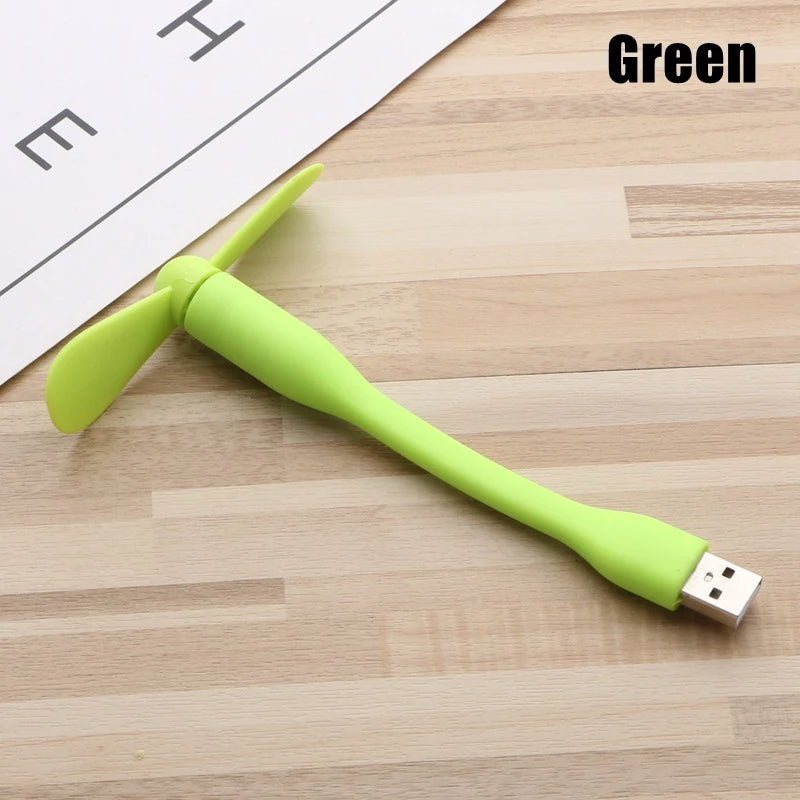 Mini USB Fan Flexible Bendable Cooling Fan For Power Bank Laptop PC AC Charger Portable Hand Fan Computer Summer Gadget