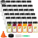 4Pcs 120ML Clear Drink Containers Plastic Reusable Empty Juice Bottles With Black Tamper Proof Lids Milk Split Beverage Bottle