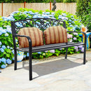 Costway 50" Gartenbank Terrassenbank Verandastuhl Stahlrahmen Gusseisenlehne OP2786