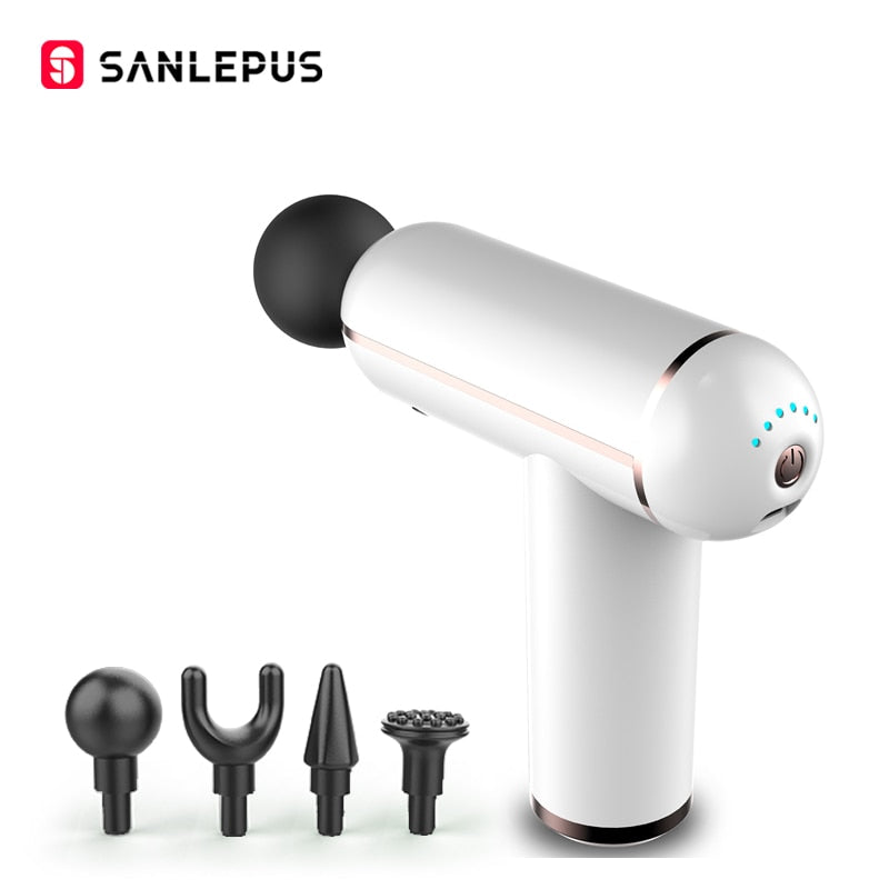 SANLEPUS Portable LCD Massage Gun For Body Neck Back Electric Percussion Massager Deep Tissue Muscle Relaxation Fitness Slimming