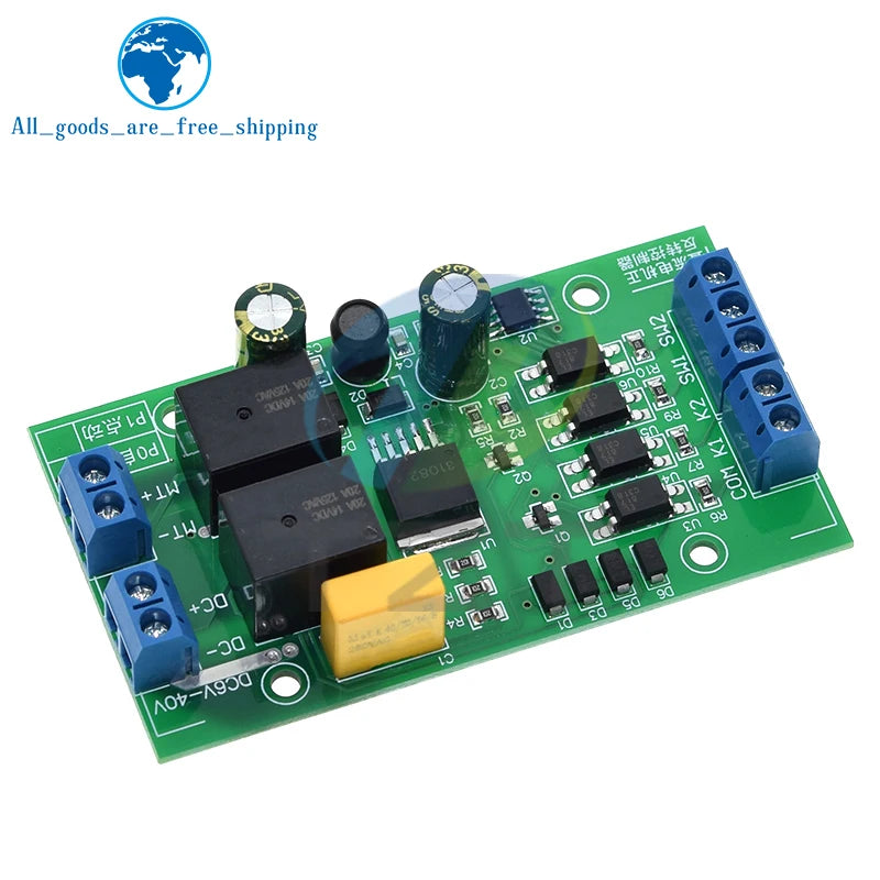 DC 6V 12V 24V DC Motor Forward and Reverse Controller 20A High Current with Limit Relay Driver Lifting Control Board P0