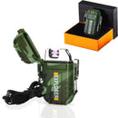 2024 New Waterproof Double Arc Lighter USB Rechargeable Windproof Plasma Lighter Outdoor Camping Flameless Smoking Accessories