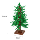 City House Accessories MOC Bricks 3471 2435 6064 Plant Tree Pine Prickly Bush 2x2x4 Green Grass Building Bricks Creative Toys